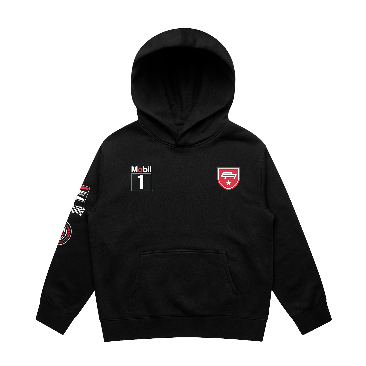 BARR AUTOMOTIVE LOGO HIT BLACK YOUTH HOODIE | BARR AUTOMOTIVE